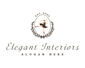 Elegant Female Ballet logo design