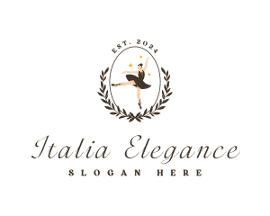 Elegant Female Ballet logo design