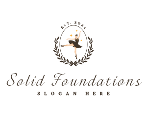 Dancer - Elegant Female Ballet logo design