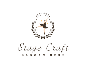 Theatre - Elegant Female Ballet logo design