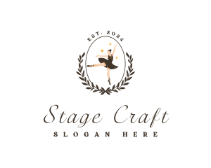 Elegant Female Ballet logo design