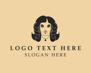 Lady - Beauty Hair Salon Woman logo design