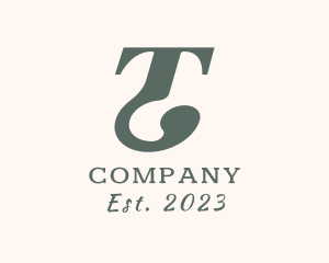 Enterprise - Traditional Serif Font Letter T logo design