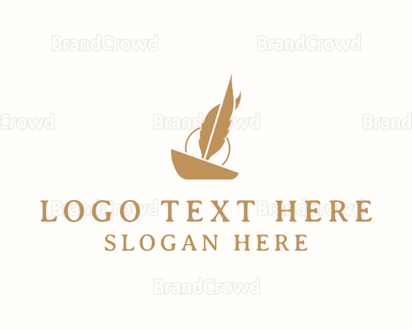 Feather Blogger Pen Logo