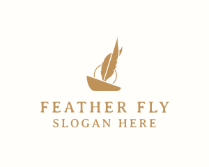 Feather Blogger Pen logo design