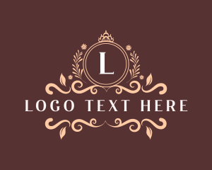 Couture - Floral Banner Ornament logo design