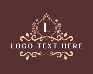 Classic - Floral Banner Ornament logo design