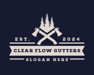 Logging Axe Lumberjack  logo design