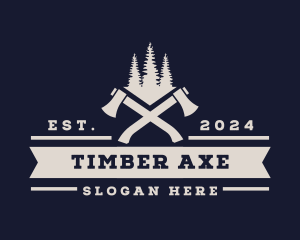 Lumberjack - Forest Axe Lumberjack logo design