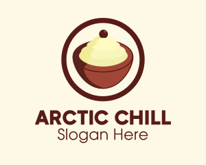 Frozen - Ice cream Bowl logo design