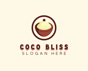 Ice cream Bowl logo design