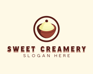 Ice cream Bowl logo design