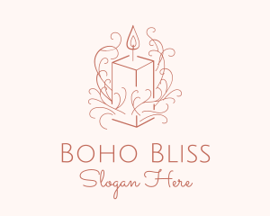 Fragrant Boho Candle logo design