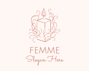 Fragrant Boho Candle logo design