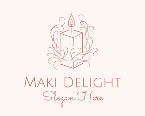 Fragrant Boho Candle logo design