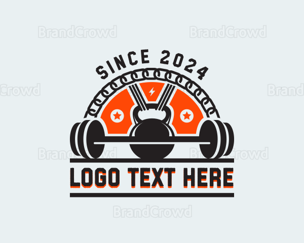 Kettlebell Dumbbell Gym Logo