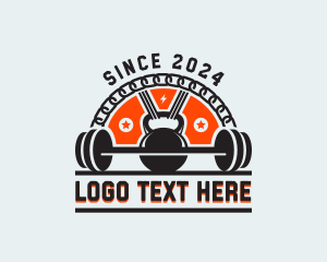 Weightlifter - Kettlebell Dumbbell Gym logo design