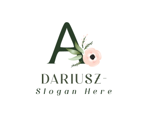 Floral Letter A  Logo
