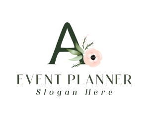 Floral Letter A  Logo