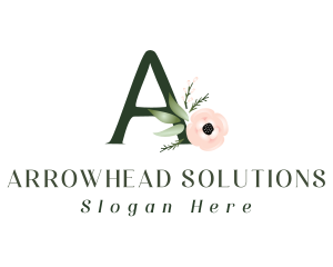 Floral Letter A  logo design