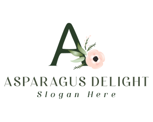 Floral Letter A  logo design