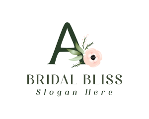 Bride - Floral Letter A logo design