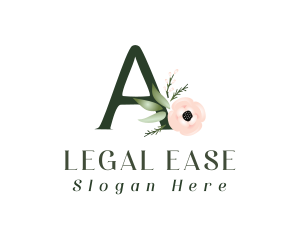 Woman - Floral Letter A logo design