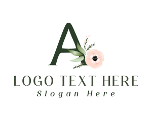 Floral Letter A  Logo