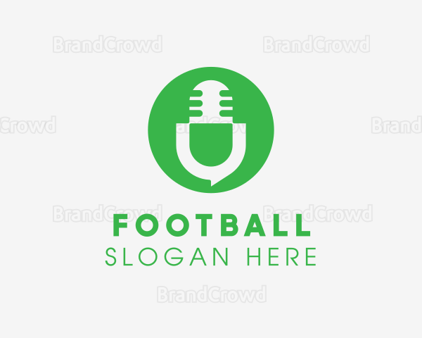 Green Podcast Letter U Logo
