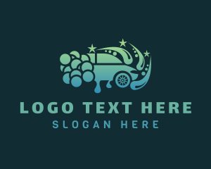 Cleaning - Clean Vehicle Water Wash logo design