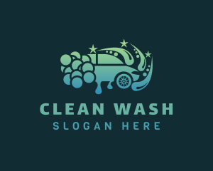 Clean Vehicle Water Wash logo design