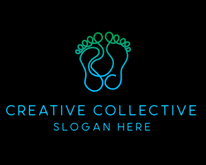 Swirl Foot Print logo design