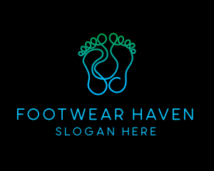 Swirl Foot Print logo design