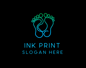 Swirl Foot Print logo design