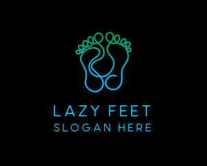 Swirl Foot Print logo design