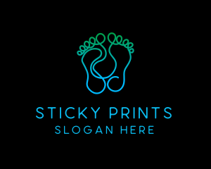 Swirl Foot Print logo design