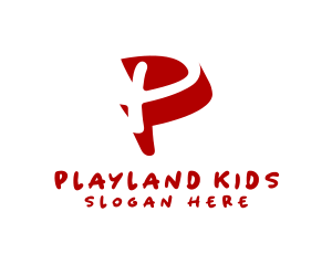 Playful Child App Letter P logo design