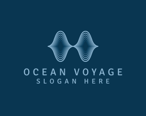 Ocean Wave Ripple logo design