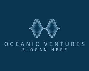 Ocean Wave Ripple logo design