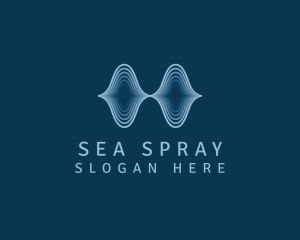 Ocean Wave Ripple logo design