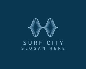 Ocean Wave Ripple logo design