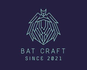 Blue Bat Circuit logo design