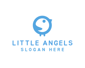 Blue Baby Chick logo design