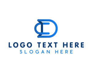 Digital Tech Marketing Letter D logo design