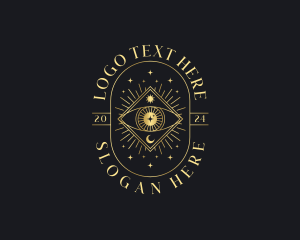 Moon - Sun Moon Eye logo design