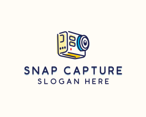 Capture - Adventure Camera Lens logo design