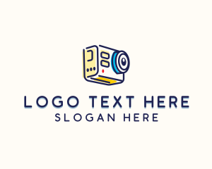 Vlogger - Adventure Camera Lens logo design