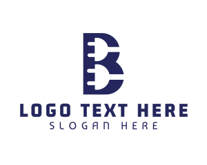 Letter B - Electric Plug B logo design