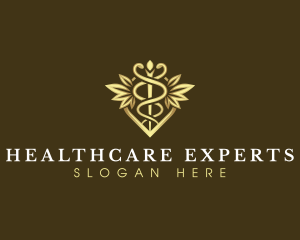 Healthcare Clinical Caduceus logo design