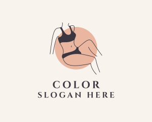 Curves - Pretty Underwear Woman logo design